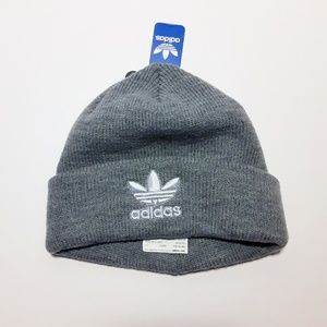 Adidas Grey Trefoil Beanie Hat